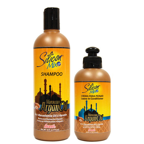 Silicon Mix Moroccan Argan Oil Shampoo and Leave-in